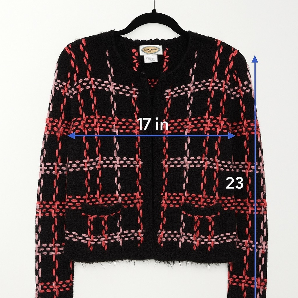 š¤ Vintage Talbots Plaid Knit Cardigan Sweater